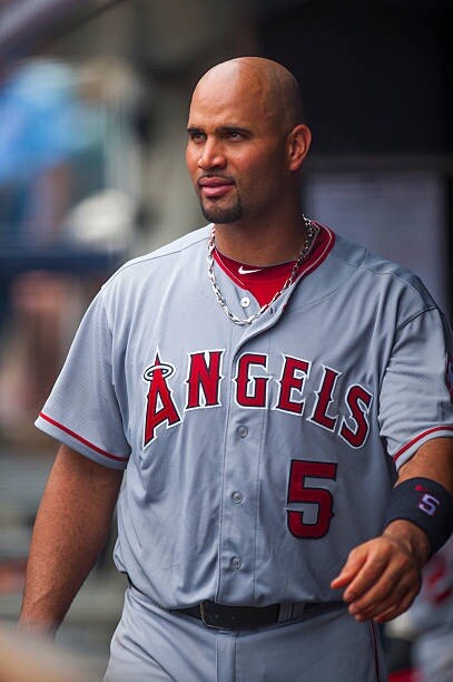 Albert Pujols Game Used Wrist Band 2012 MLB Auth Signed Auto MLB Auth
