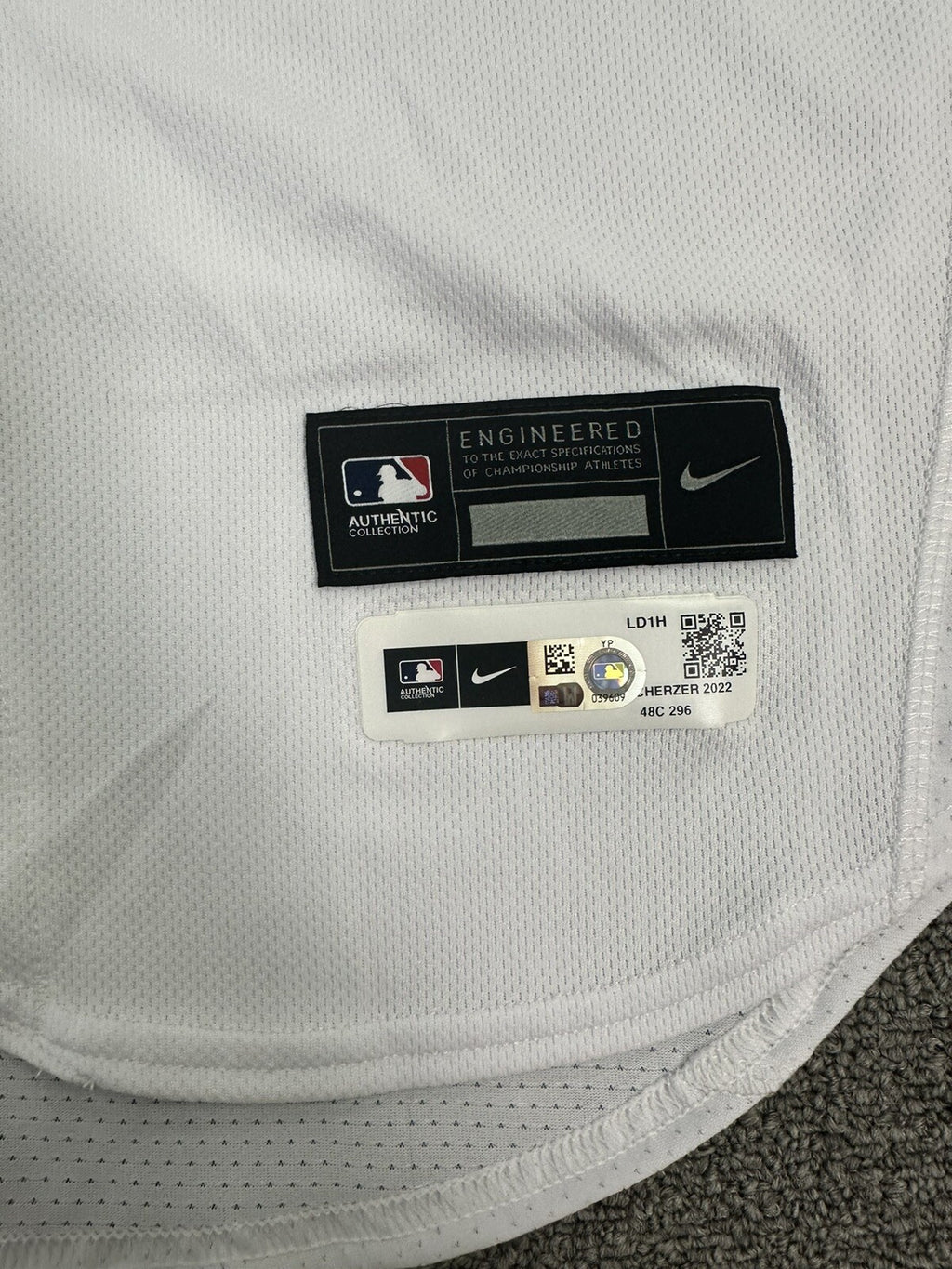 Max Scherzer Los Angeles Dodgers Team Issued Jersey 2022 MLB Auth