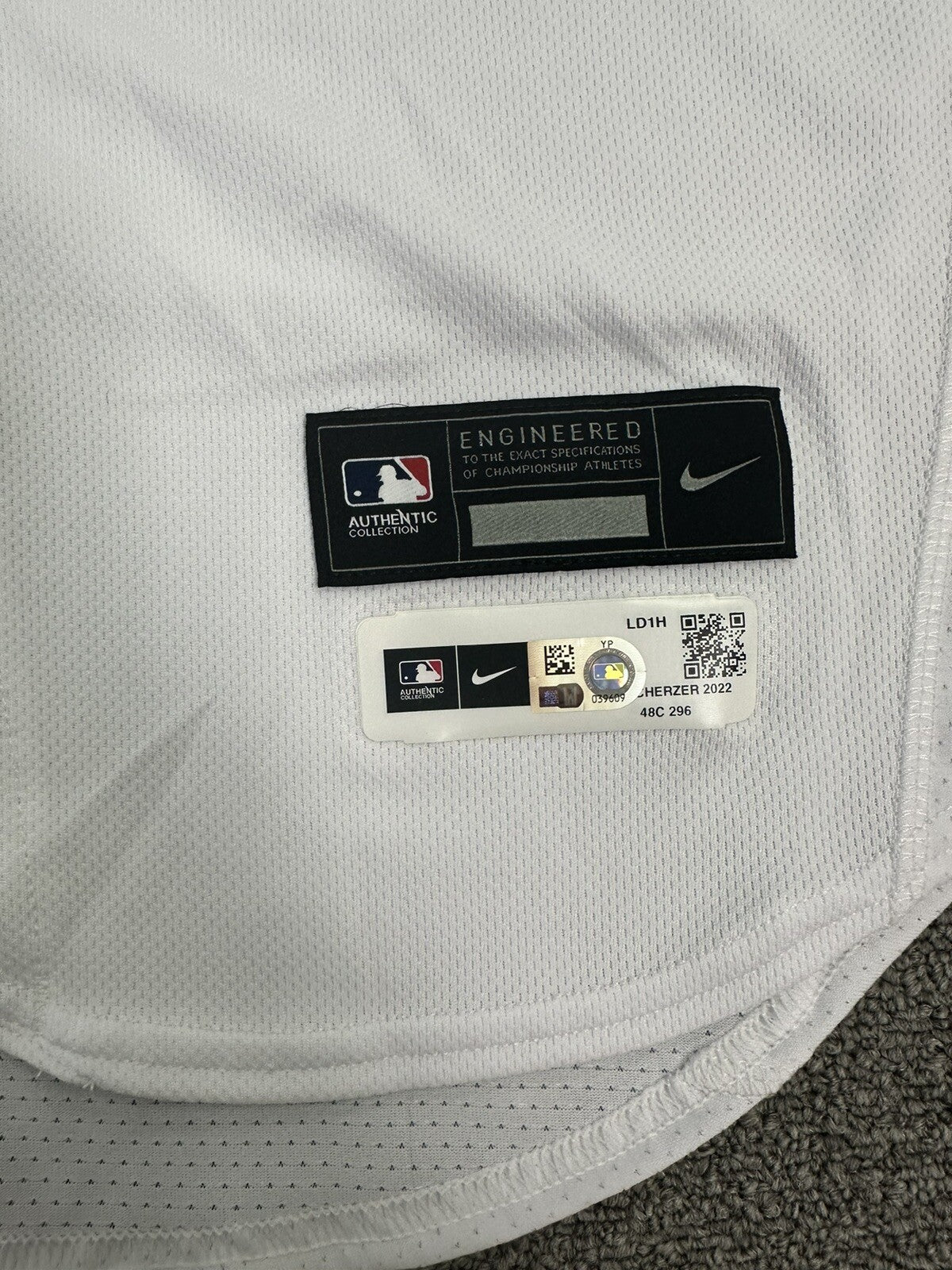 Max Scherzer Los Angeles Dodgers Team Issued Jersey 2022 MLB Auth