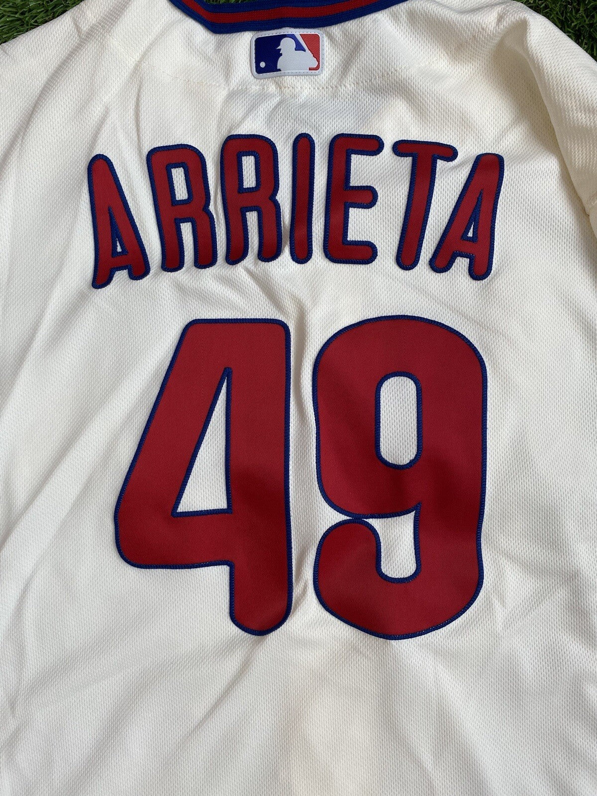 Jake Arrieta Phillies Game Used Worn Jersey 2019 “101st Career Win” MLB Auth