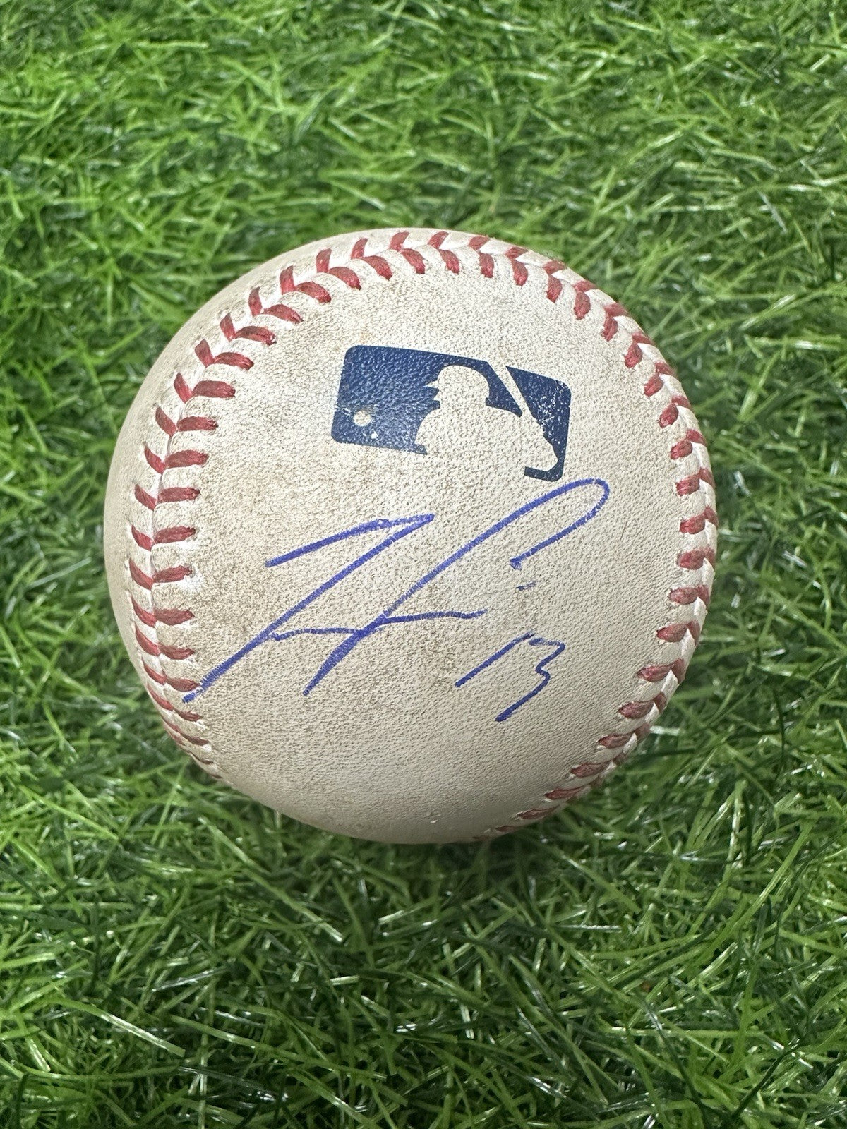 Ronald Acuna Jr. Game Used Baseball RBI Single “Stolen Base #15” 2023 MLB Auth