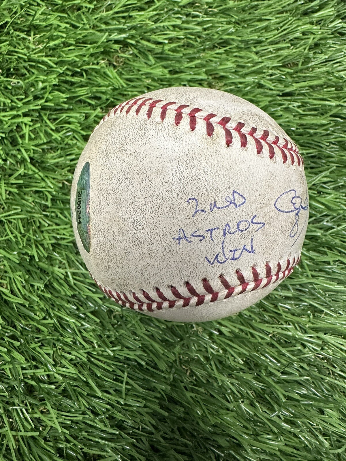 Roger Clemens Astros Game Used Baseball Career Win 312 4/13/04 MLB Auth LOA Auto