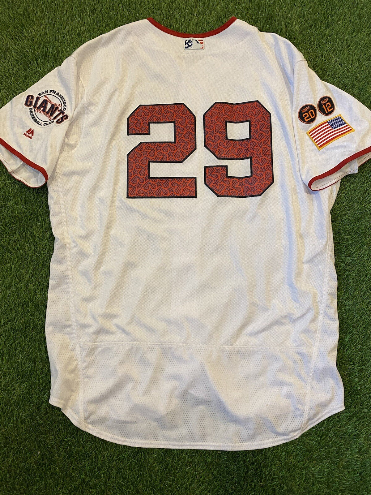 Jeff Samardzija San Francisco Giants Game Used Worn Jersey 2016 “July 4th” MLB