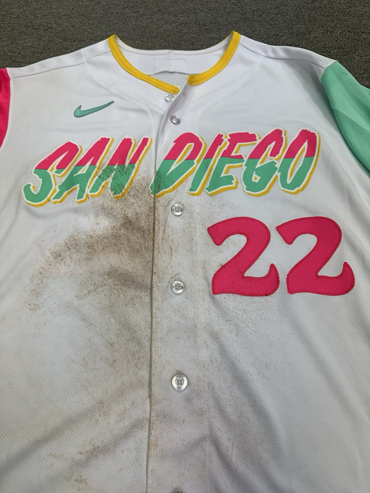 Juan Soto San Diego Padres Game Used Worn Jersey City Connect MLB Auth 2023
