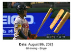 Ozzie Albies Atlanta Braves Game Used Bat 2023 Career HR’s 123/124 MLB Auth