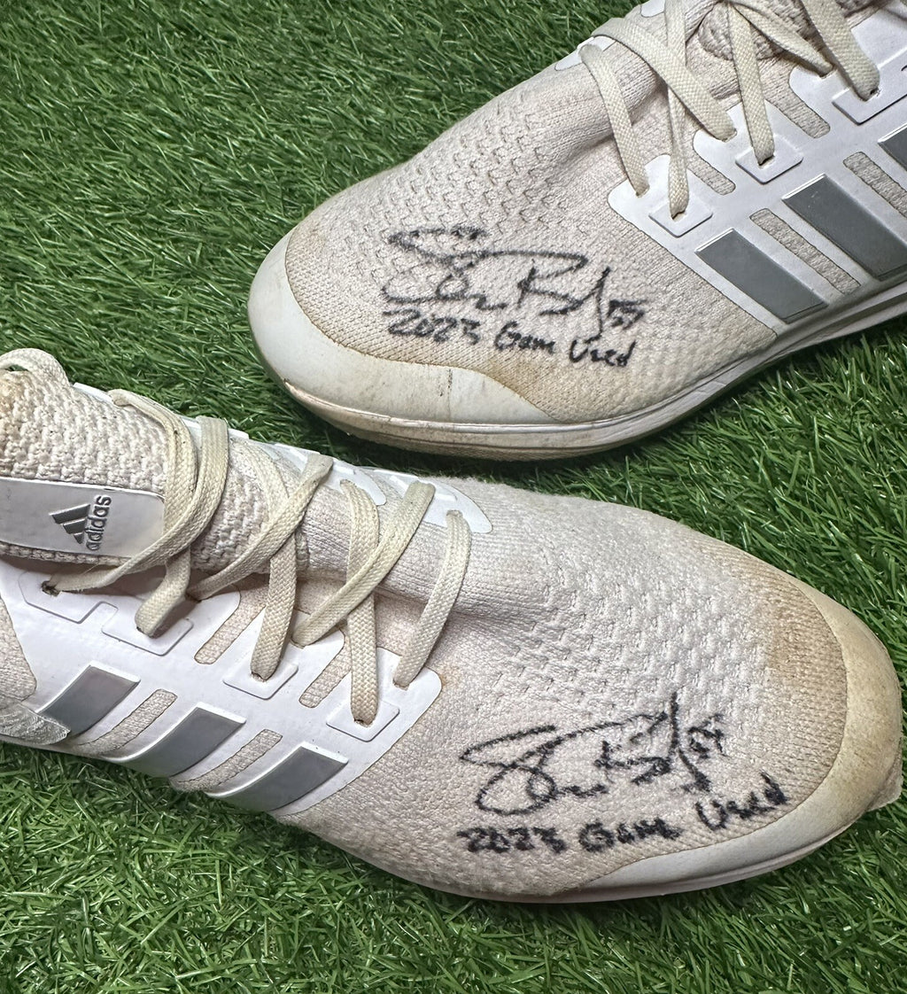 Shane Bieber Cleveland Guardians Game Used Adidas Cleats 2023 Signed MLB Auth