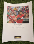 Jose Ramirez Cleveland Guardians Game Used Bat 2022 Signed MLB Auth Hit 1060 LOA