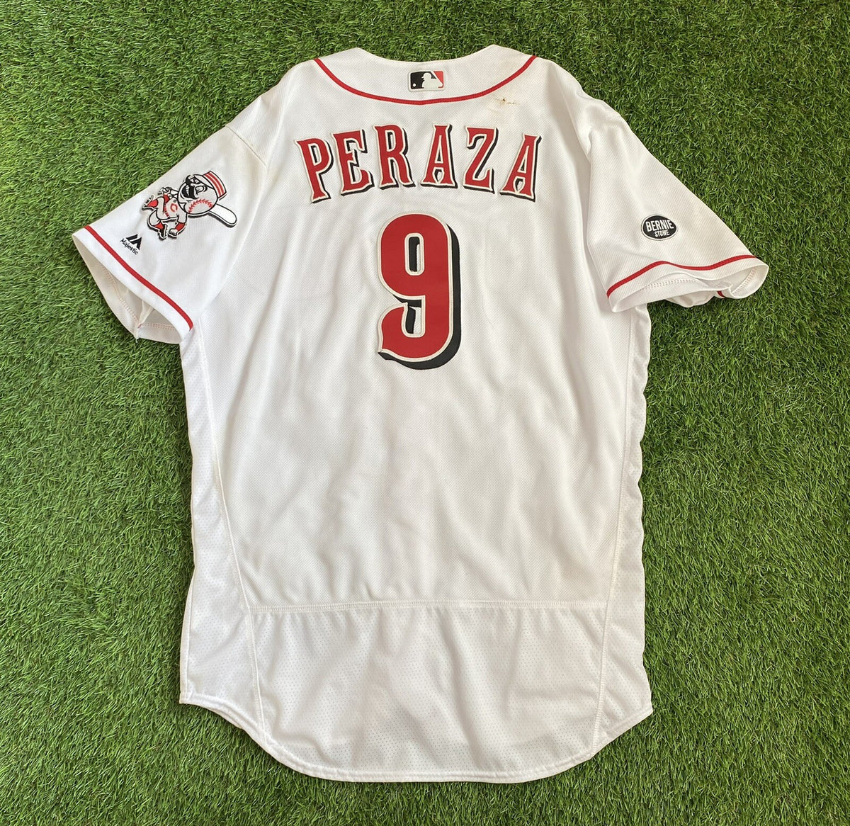 Jose Peraza Cincinnati Reds Game Used Jersey “First Career Game at GABP”