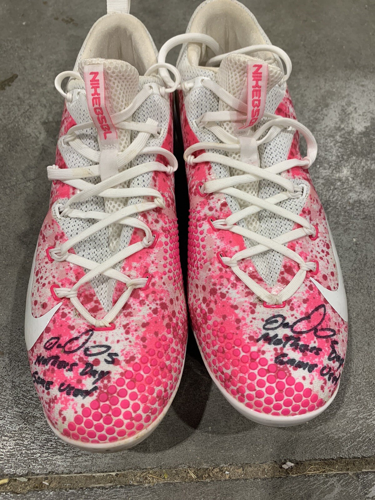 Carlos Gonzalez Colorado Rockies Game Used Cleats 2017 Mother’s Day Gonzalez LOA