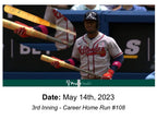 Ozzie Albies Atlanta Braves Game Used Bat Birdman 2023 Career HR 108 MLB Auth