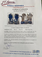 Kris Bryant Chicago Cubs Game Used Batting Gloves 2021 Excellent Use Signed LOA