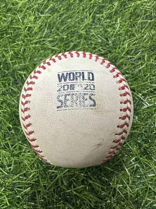 2020 World Series Dodgers Game Used Baseball 1st Out 9th Inning Game 6 MLB Auth