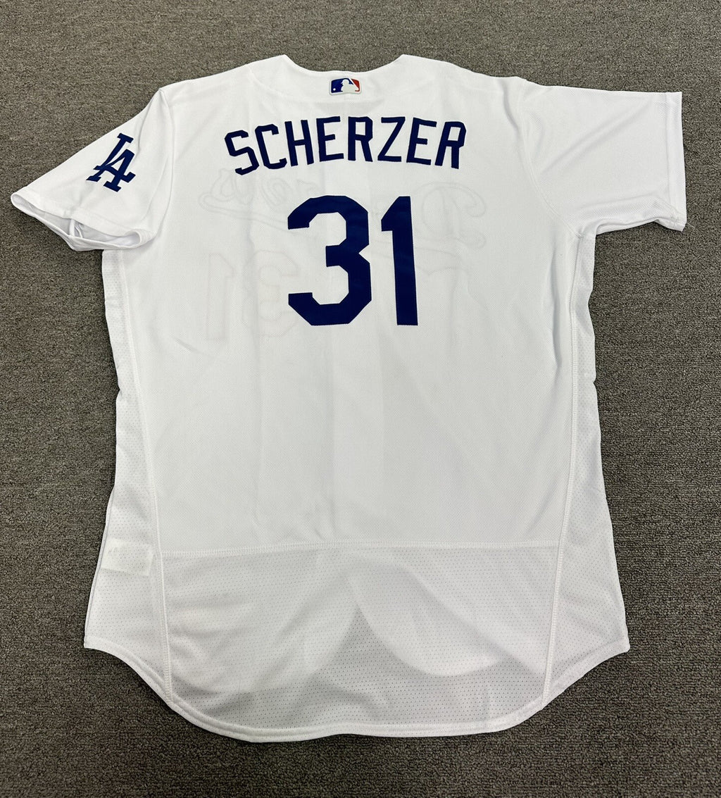 Max Scherzer Los Angeles Dodgers Team Issued Jersey 2022 MLB Auth