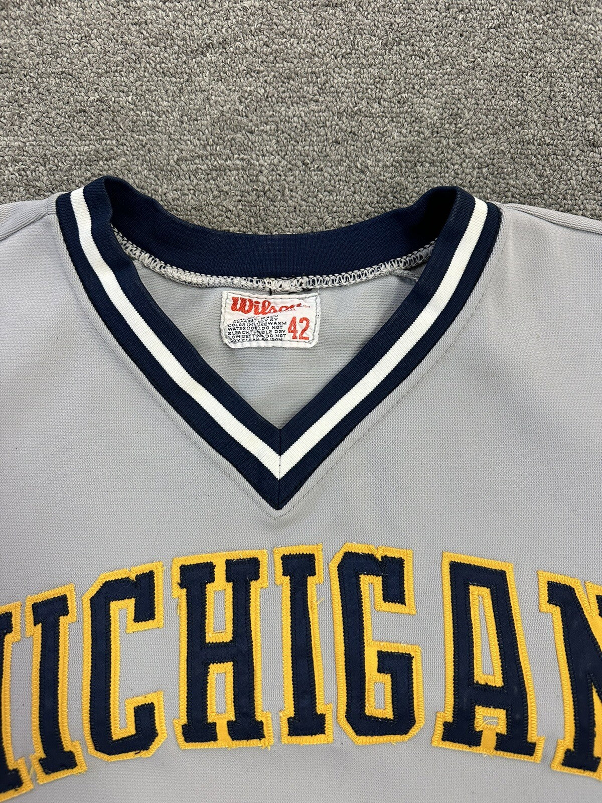 Barry Larkin Michigan Game Used Worn Jersey 1985 UofM Baseball LOA