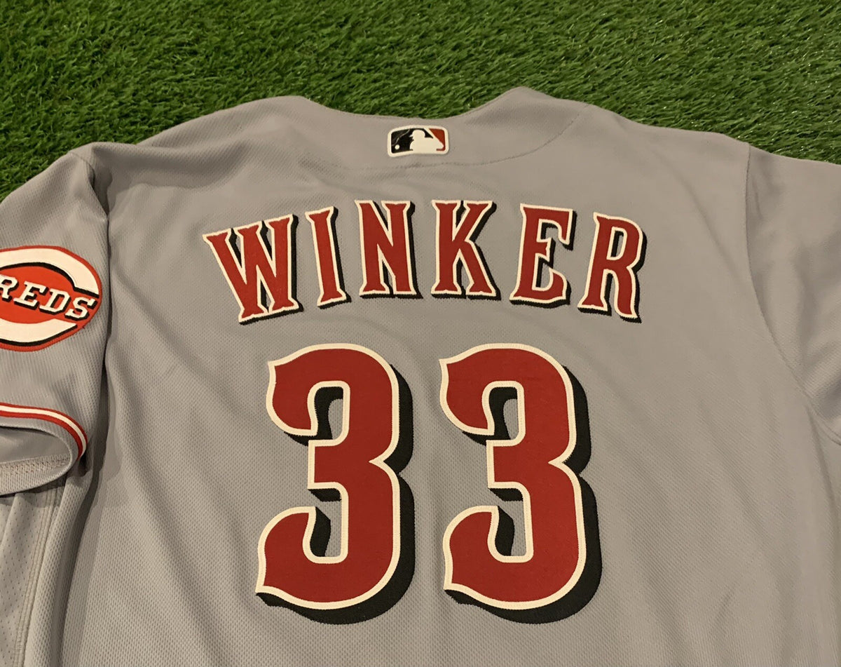 Jesse Winker Cincinnati Reds Game Used Worn Jersey - “2nd Career HR” 2017