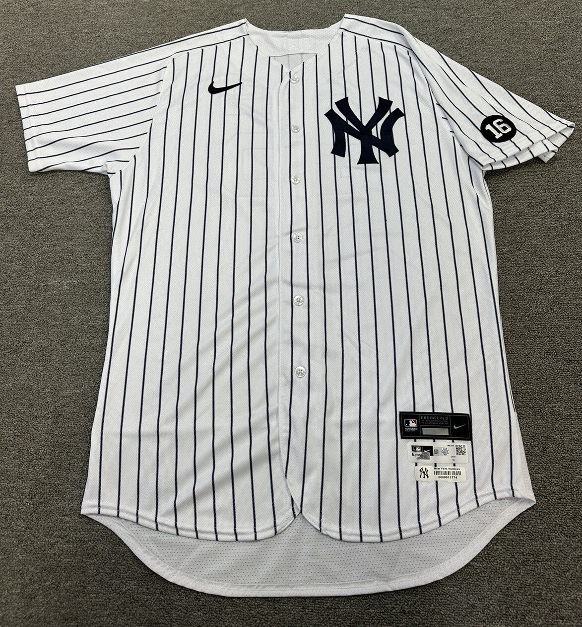 Gerrit Cole New York Yankees Game Issued Jersey 2021 Whitey Memorial Patch MLB