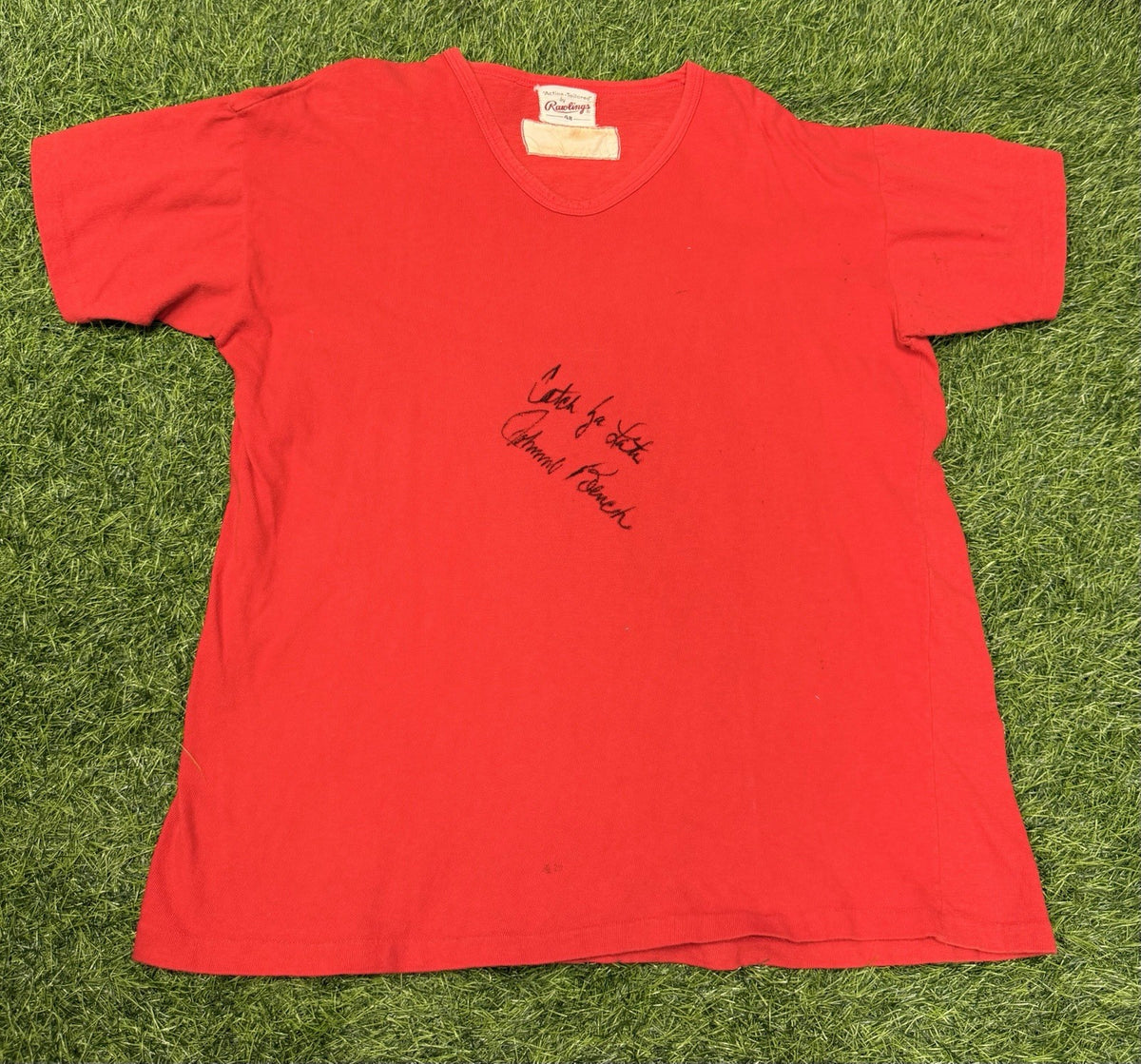 Johnny Bench 1983 Cincinnati Reds Game Used Shirt Bench LOA Signed Excellent Use
