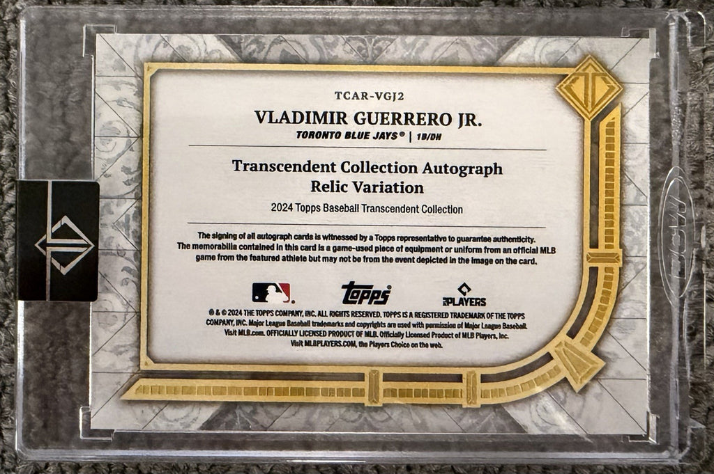 Vladimir Guerrero Jr. Topps Transcendent 2024 Card TCAR-VGJ2 Auto #’ed 22/25
