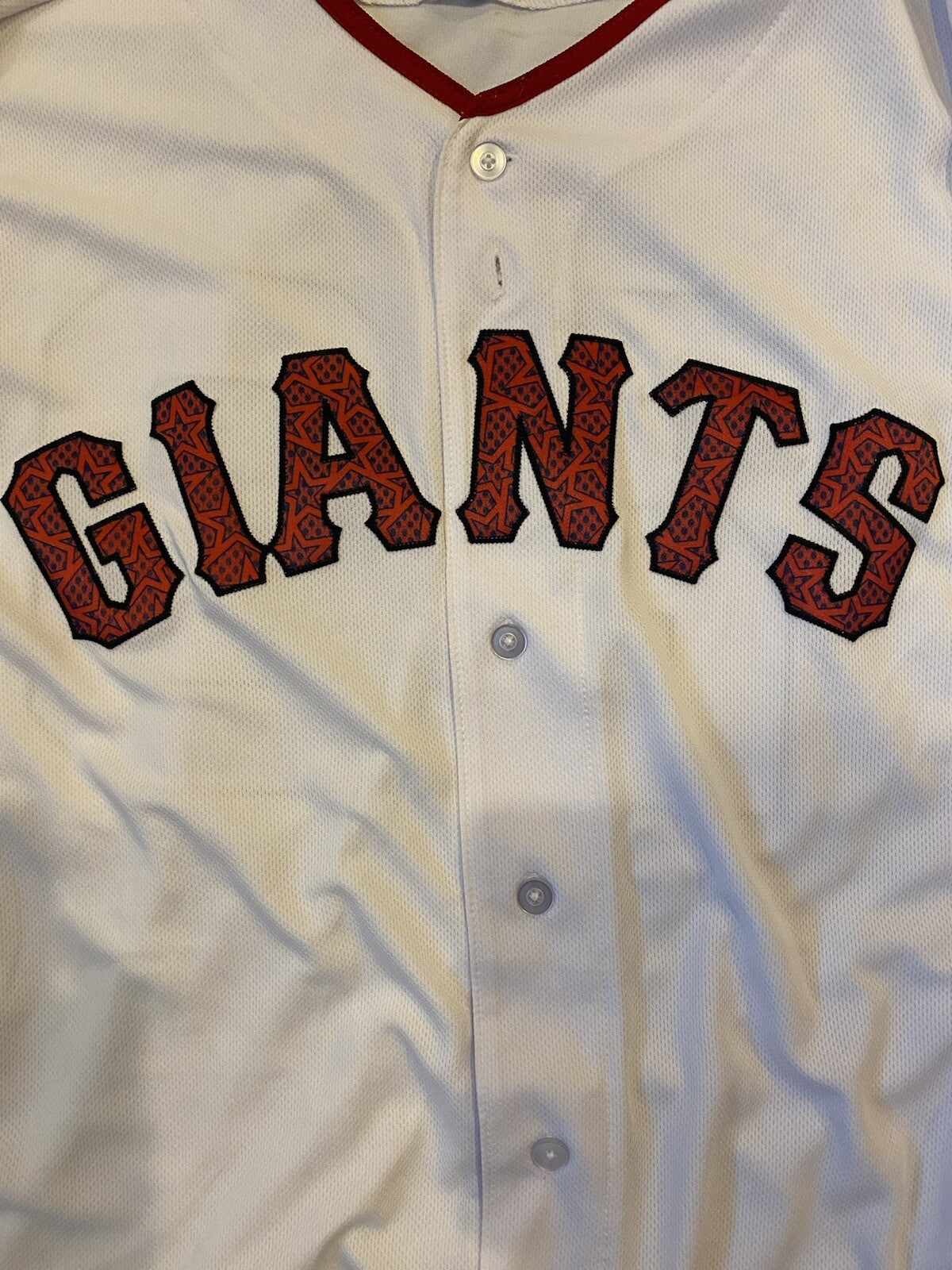 Jeff Samardzija San Francisco Giants Game Used Worn Jersey 2016 “July 4th” MLB