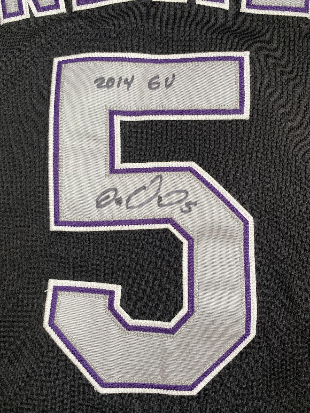 Carlos Gonzalez Colorado Rockies Game Used Jersey “Career Home Run 136” Signed