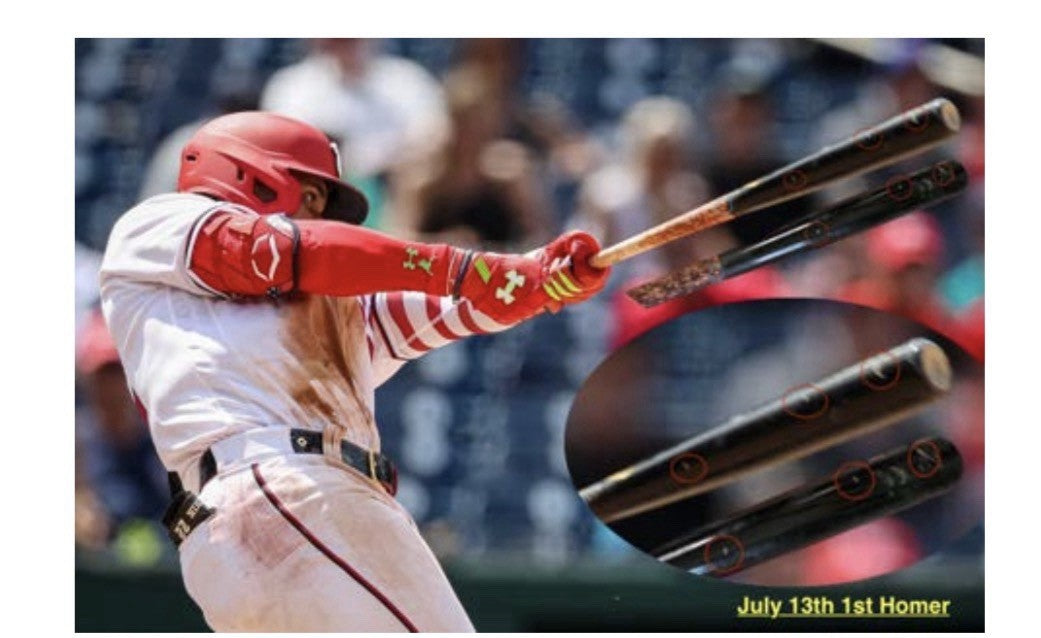 Juan Soto Game Used Bat 2022 Career HR’s #116 #117 MLB Auth Photo Matched