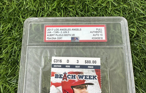 Albert Pujols 600th Career Home Run Ticket Stub Signed PSA 10