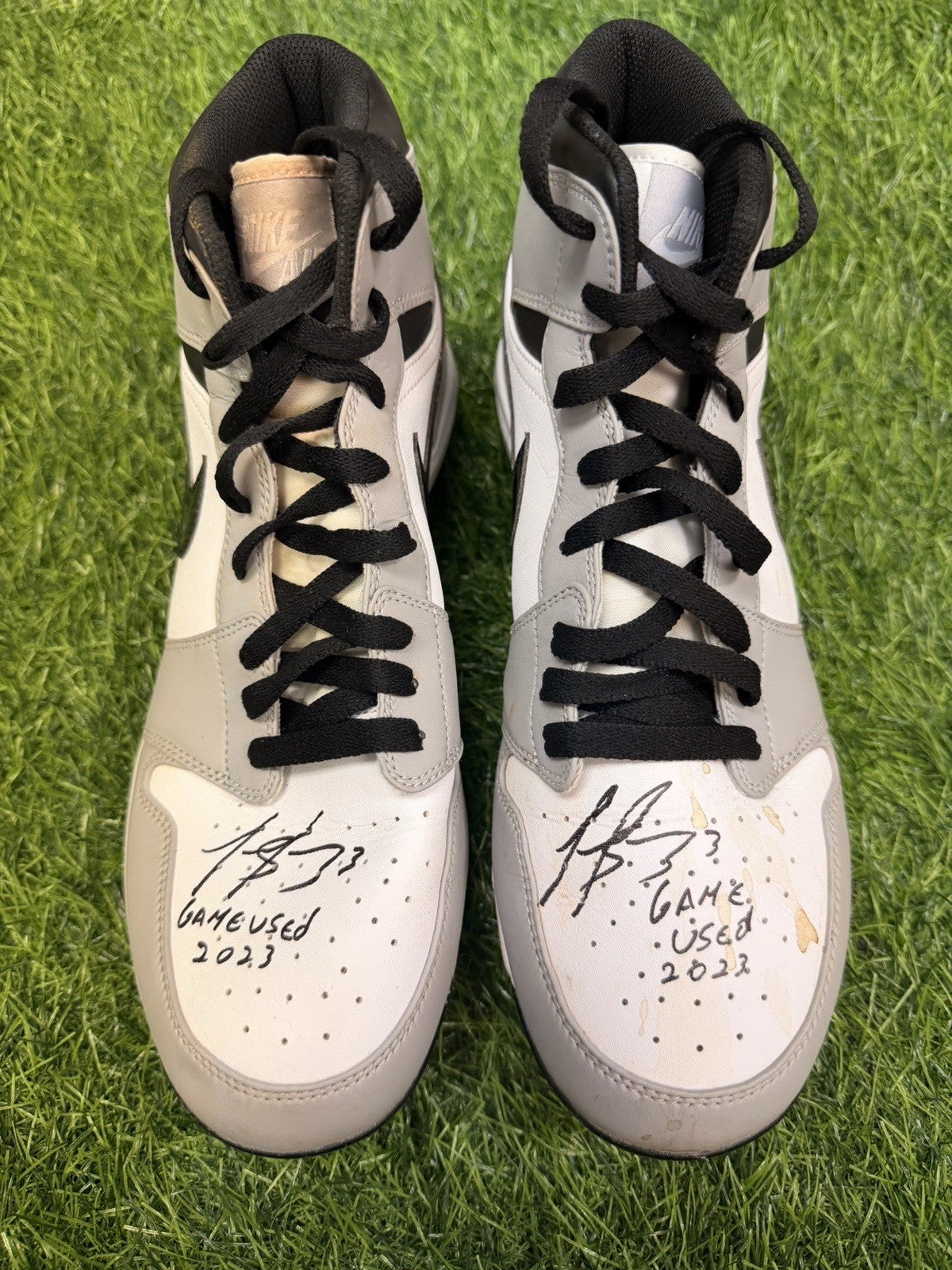 Luis Arraez Game Used Cleats 2025 Marlins Jordan 1’s Signed GUG LOA