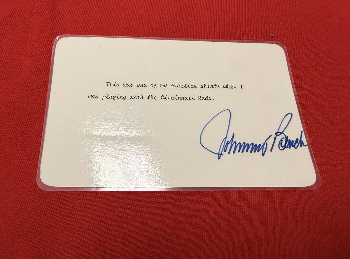 Johnny Bench 1983 Cincinnati Reds Game Used Shirt Bench LOA Signed Excellent Use
