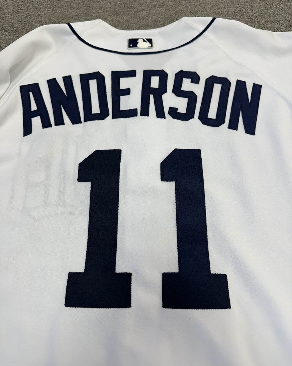 Sparky Anderson Detroit Tigers Game Used Jersey 2000 Comerica Patch Tigers LOA