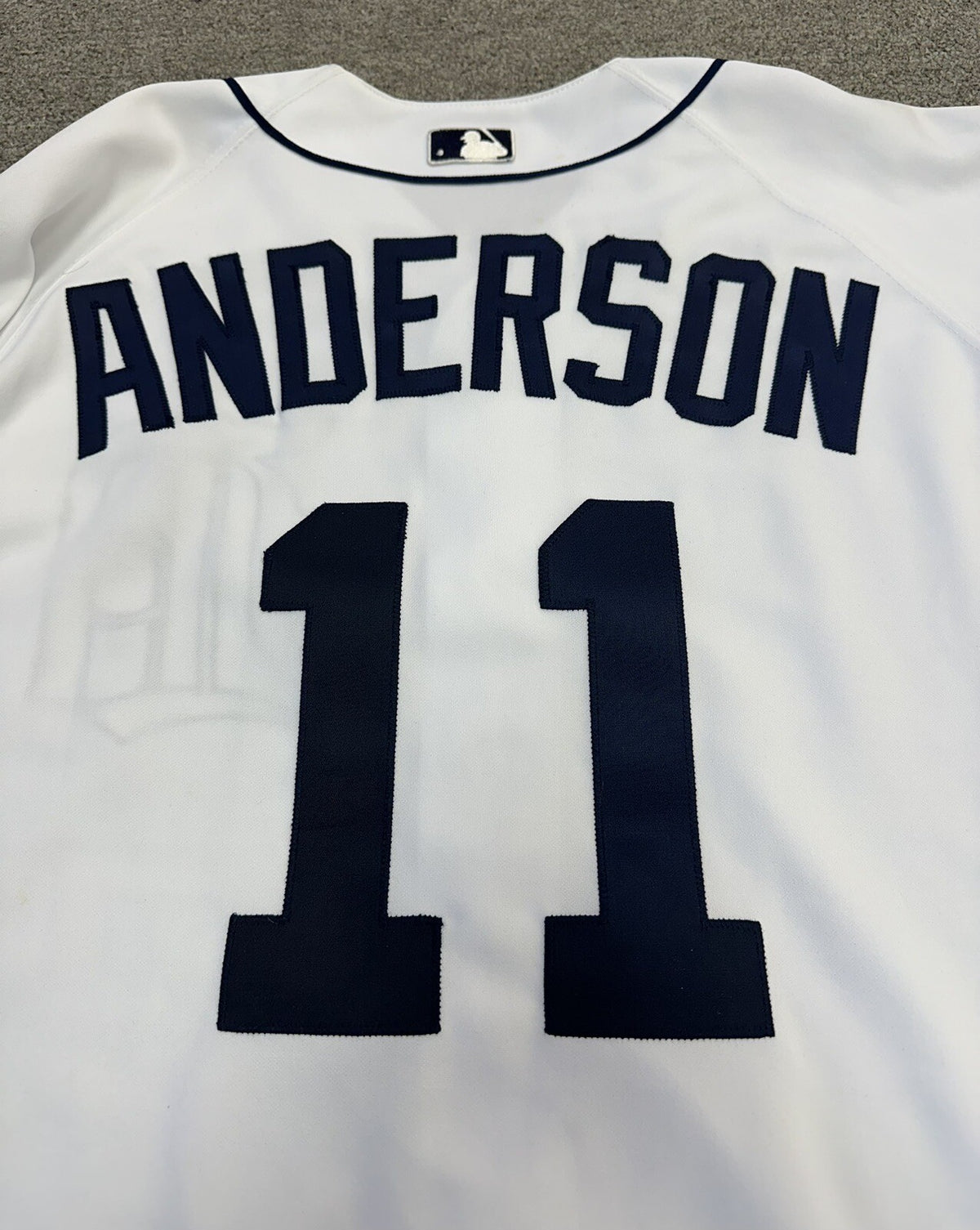 Sparky Anderson Detroit Tigers Game Used Jersey 2000 Comerica Patch Tigers LOA