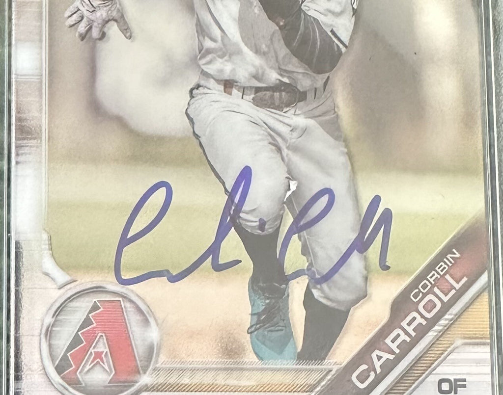 Corbin Carroll 2019 1st Bowman Chrome Draft #BDC-125 PSA/DNA 10 Auto 10