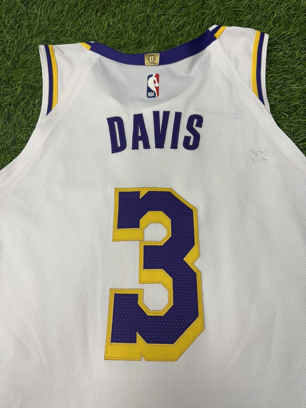 Anthony Davis Los Angeles Lakers Game Used Worn Jersey Double/Double NBA LOA