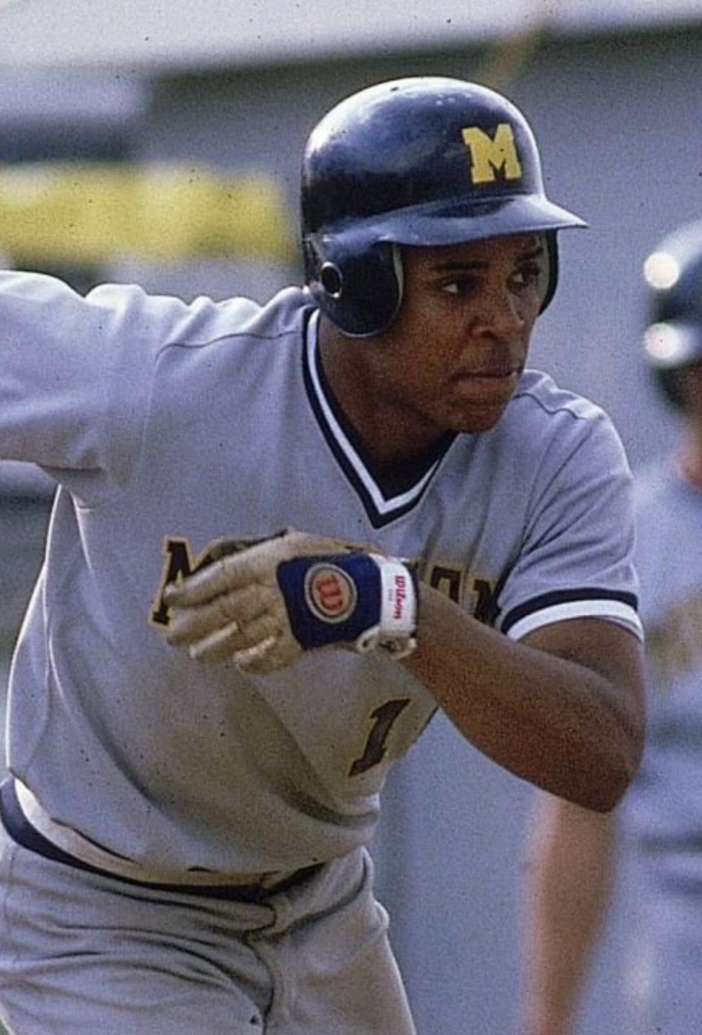 Barry Larkin Michigan Game Used Worn Jersey 1985 UofM Baseball LOA
