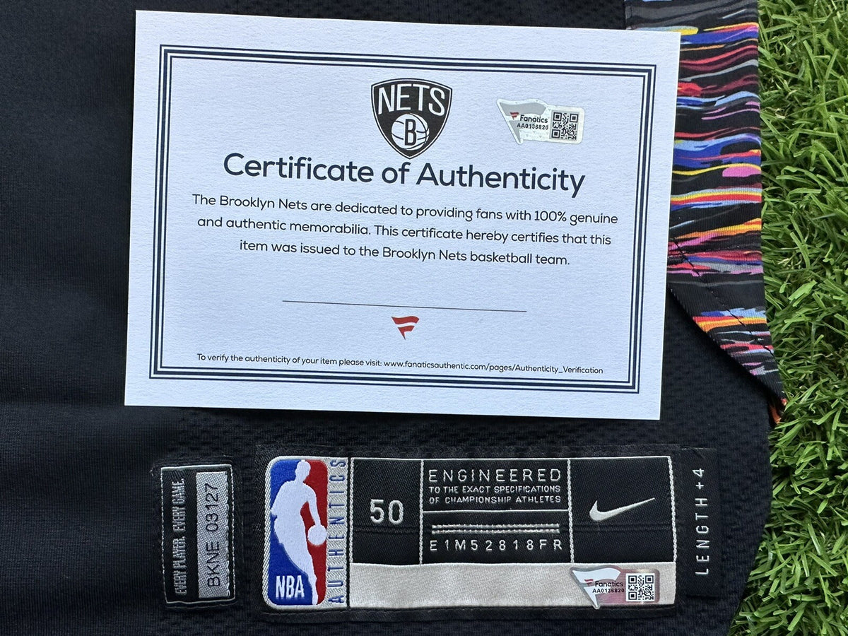 Kevin Durant Brooklyn Nets Player Issued “City Edition” Jersey Fanatics LOA