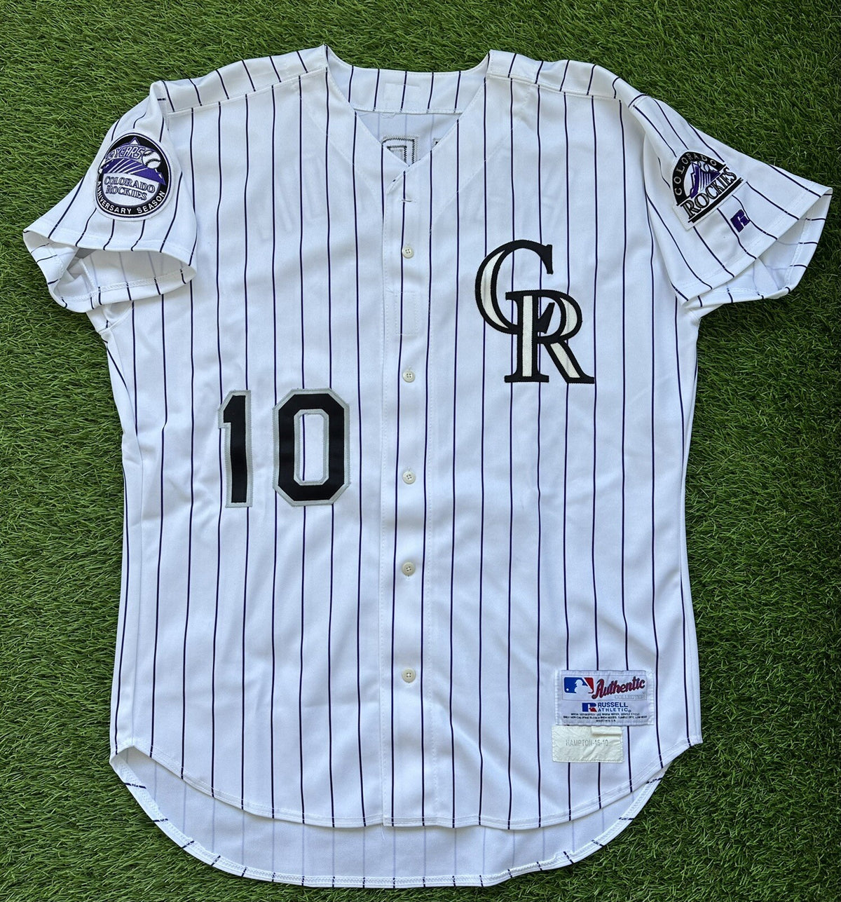 Mike Hampton Colorado Rockies Game Used Jersey 2002 Rockies LOA