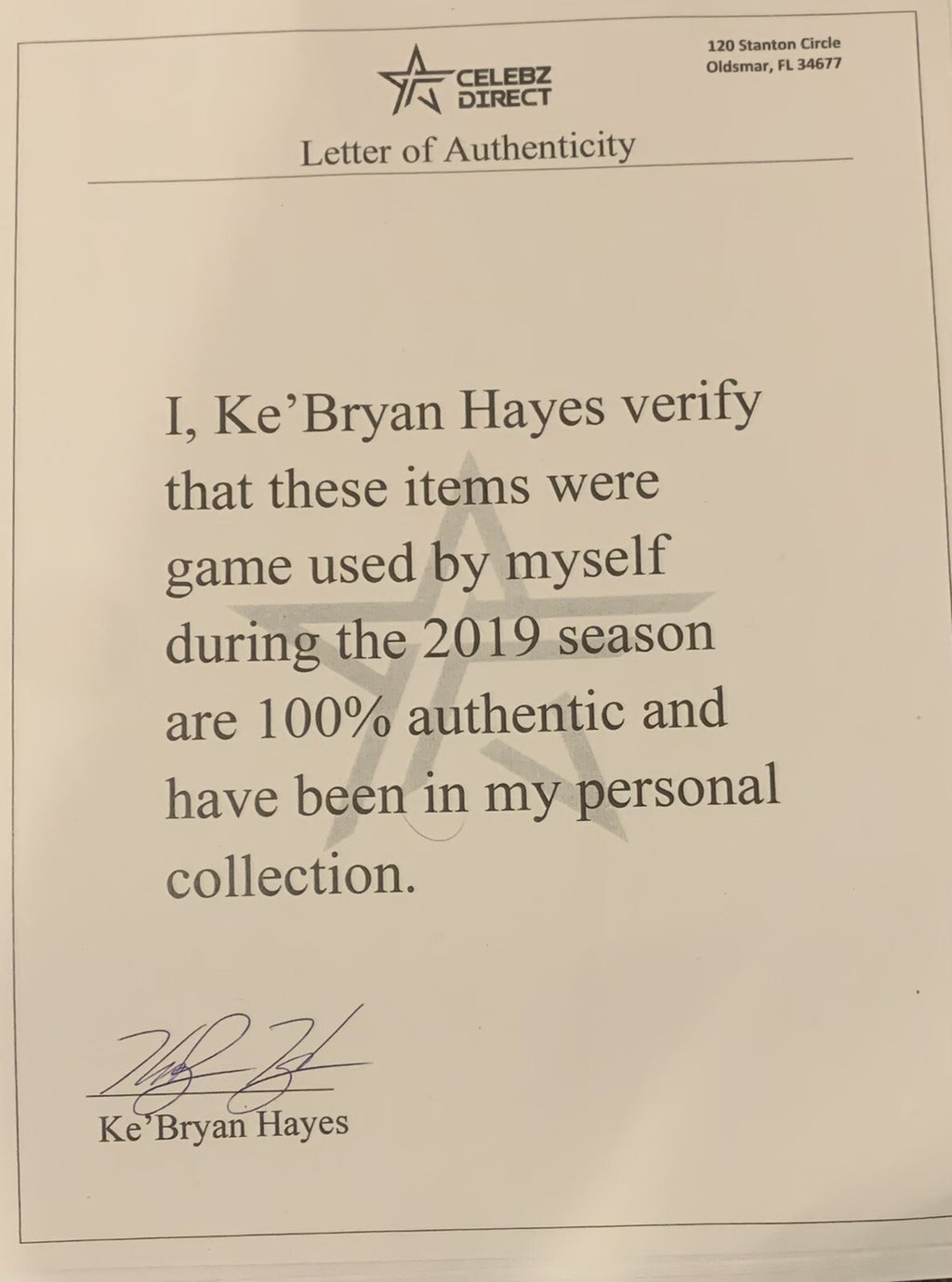 Ke’Bryan Hayes Pittsburgh Pirates Game Used Bat “Top Prospect” Hayes LOA