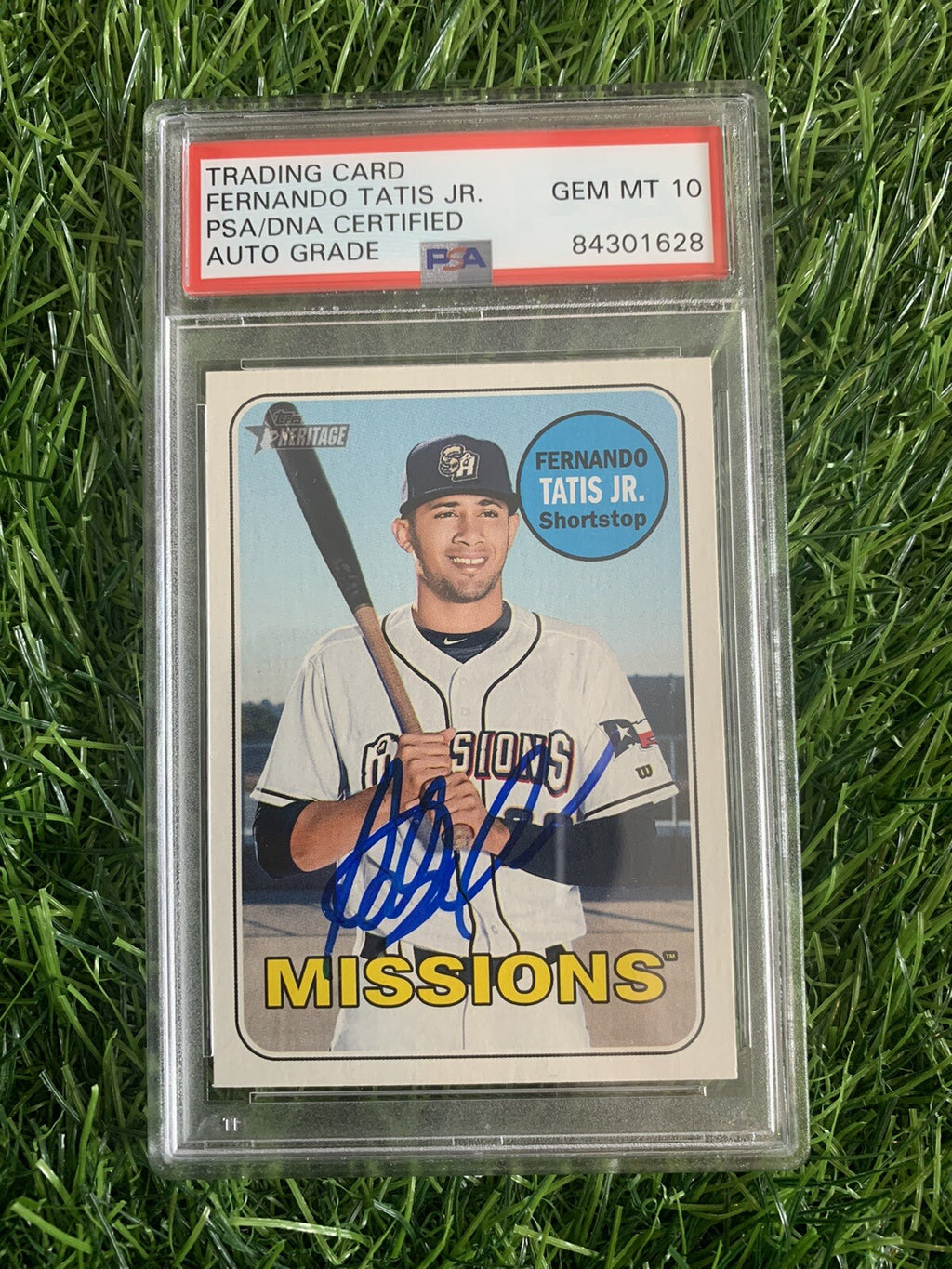 Fernando Tatis Jr. Signed 2018 Topps Heritage “PSA 10”