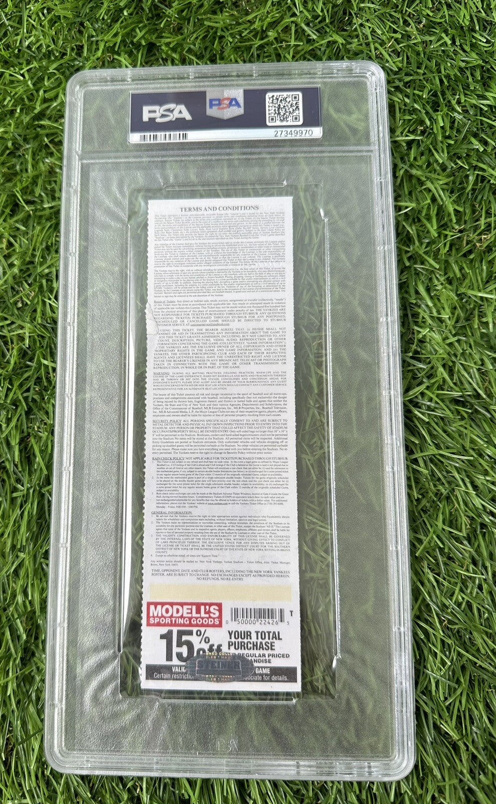 Derek Jeter New York Yankees Signed Ticket Stub Career Hit 3000 PSA Auth Auto