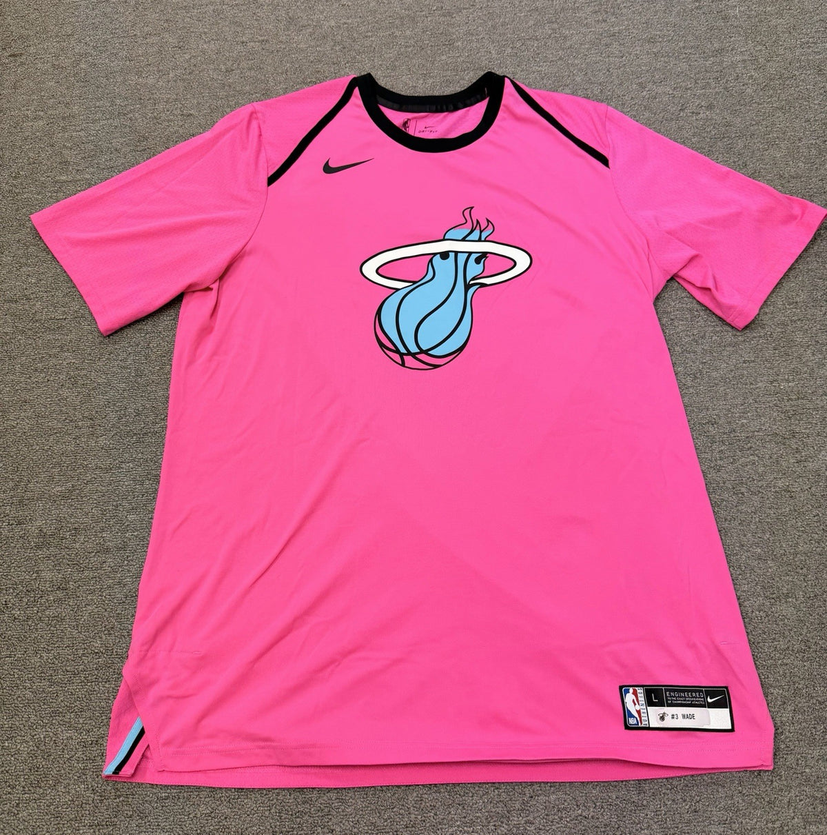 Dwayne Wade Miami Heat Game Used Shooting Shirt 2018