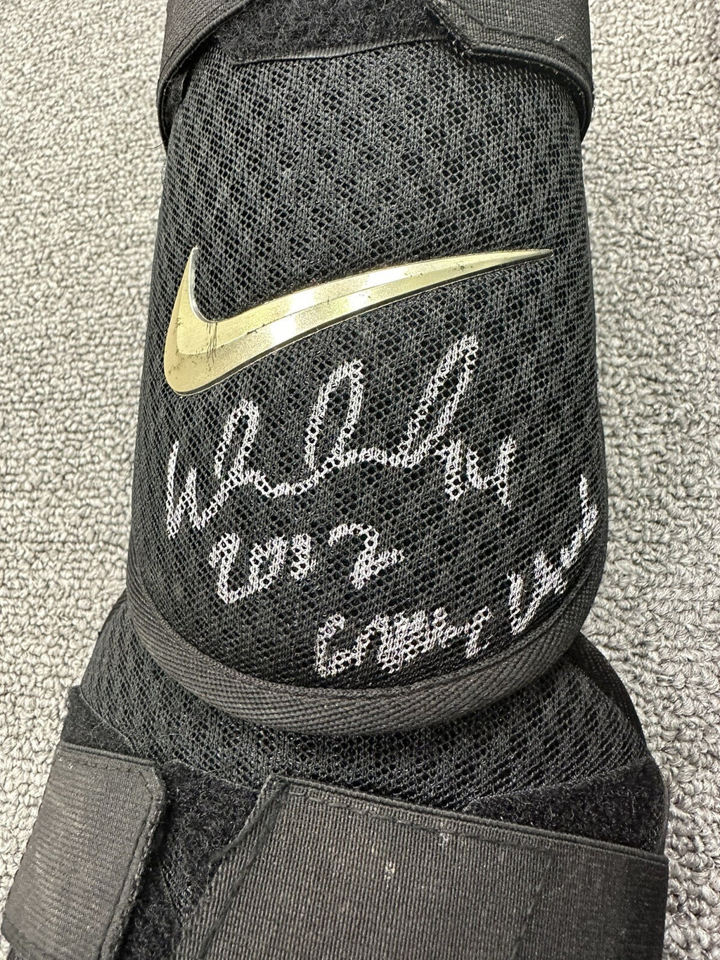 William Contreras Atlanta Braves Game Used Elbow Shin Protector Set Signed LOA