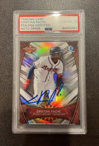 Cristian Pache Atlanta Braves 2019 Bowman Chrome AFL-CP Auto PSA 10