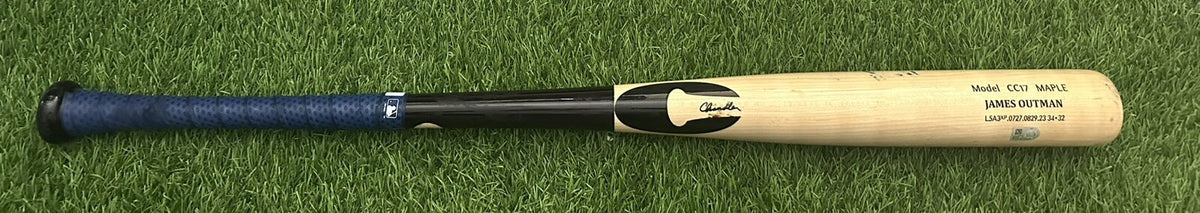 James Outman Los Angeles Dodgers Game Used Bat 2023 MLB Auth Uncracked