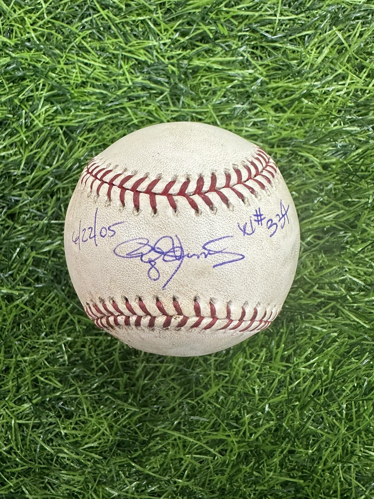 Roger Clemens Astros Game Used Baseball Career Win 334 6/22/05 MLB Auth LOA Auto