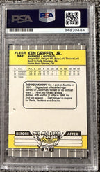 Ken Griffey Jr. 1989 Fleer #548 Signed Rookie Baseball Card Auto PSA/DNA 10