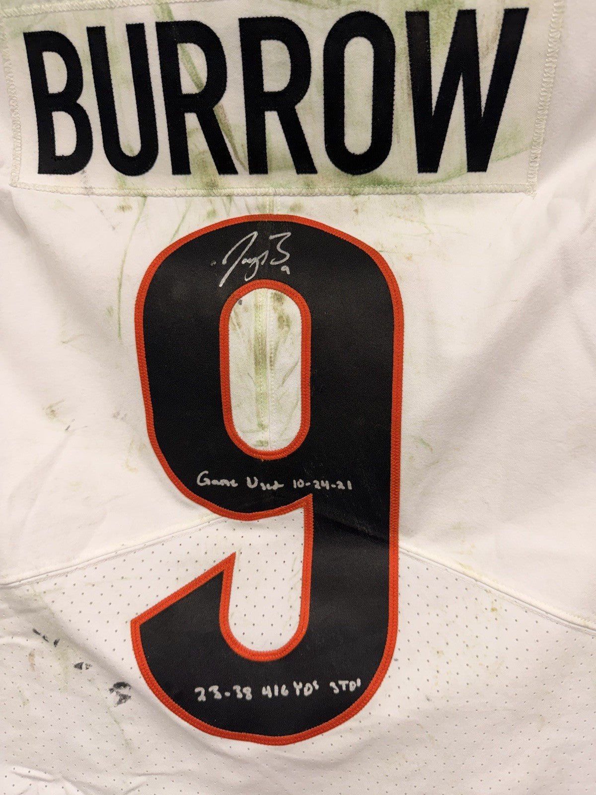Joe Burrow Bengals Game-Used Jersey — Signed 2021 - Fanatics LOA Matched