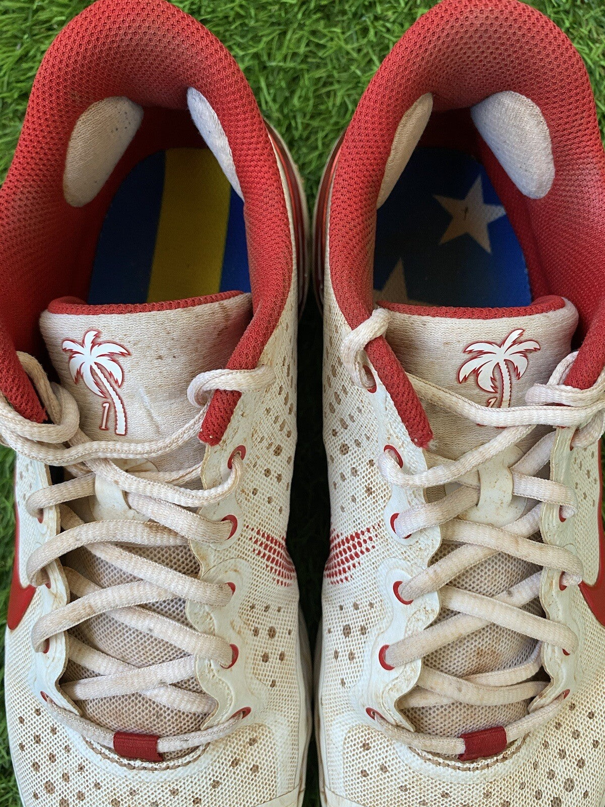 Ozzie Albies Atlanta Braves Game Used Cleats “2021 Postseason” Signed LOA