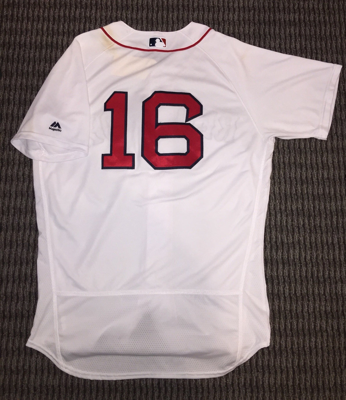 Andrew Benintendi Boston Red Sox Game Used Worn Jersey MLB Auth 2018 WS Season