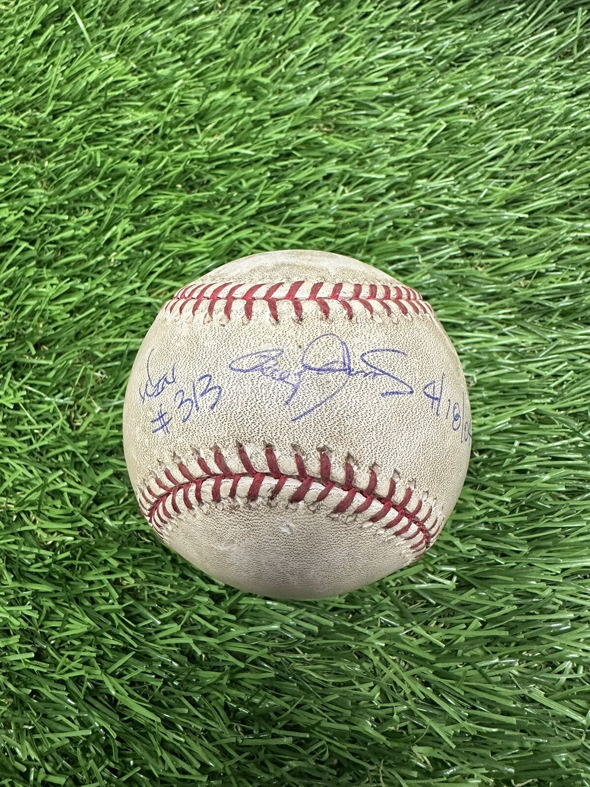 Roger Clemens Astros Game Used Baseball Career Win 313 4/18/04 MLB Auth LOA Auto