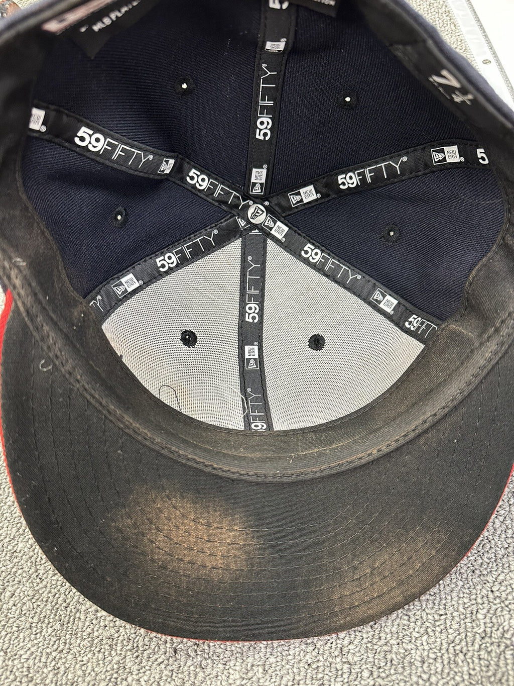 Ozzie Albies Atlanta Braves Game Used Hat 2021 “44/35 Patches” Signed LOA