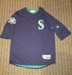 Robinson Cano Seattle Mariners Game Used Jersey BP Edgar Martinez Patch MLB Auth